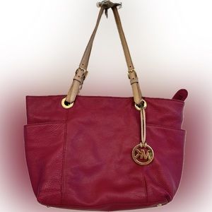Dark pink Michael Kors tote medium